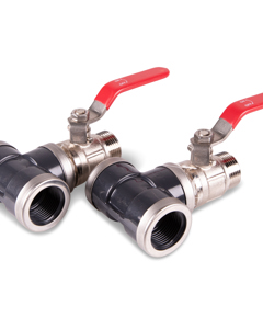 Valve stop 3/4" with connection material PVC